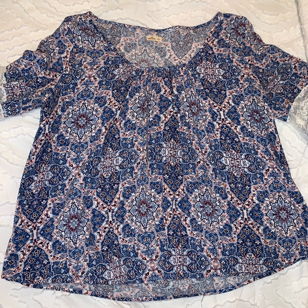 Hollister Purple Boho Top